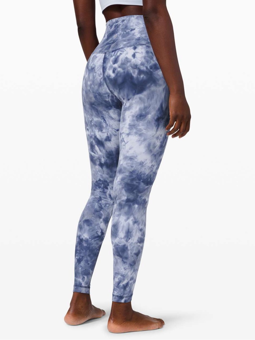 Lululemon High-Waist Blue Tie-Dye Align Leggings